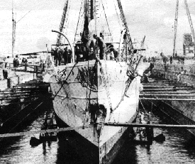 USS Dolphin in Drydock